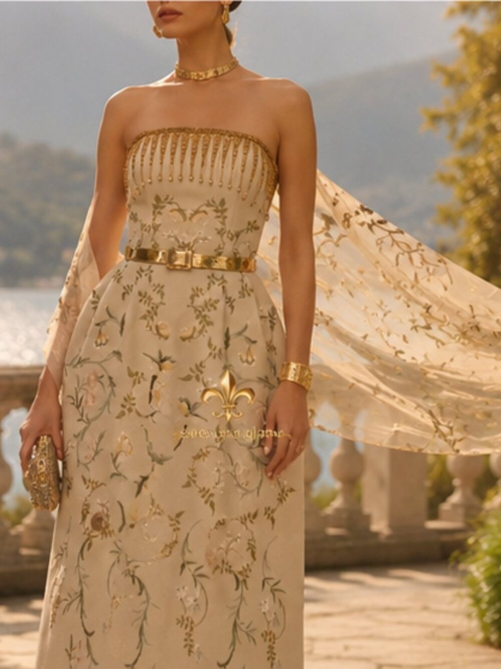 Gorgeous Couture Designer Wedding Evening Cocktail Luxury Embroidery Gown Dress